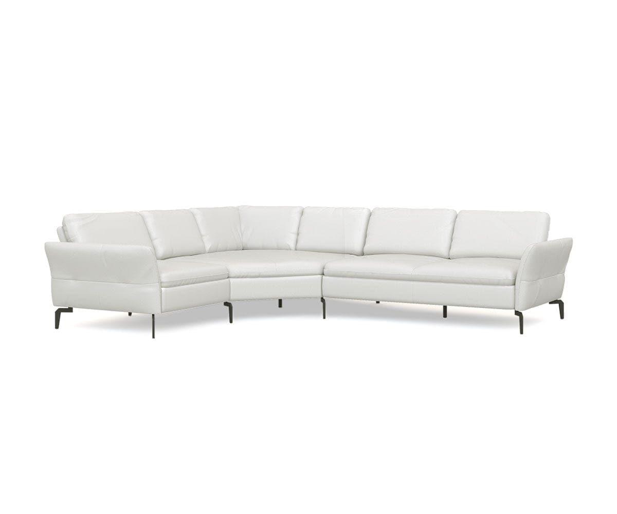 Bella Leather Left Facing Sectional
