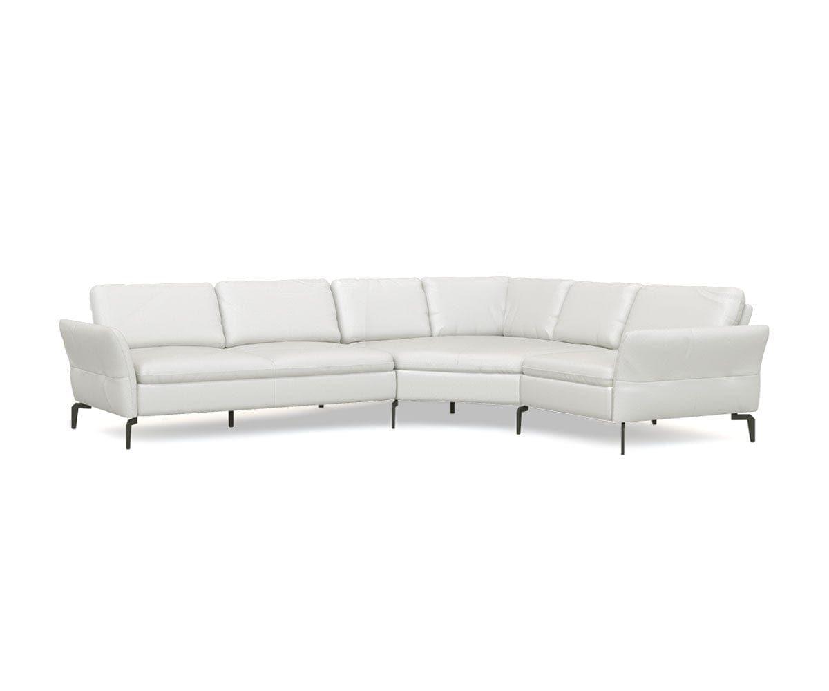 Bella Leather Right Facing Sectional