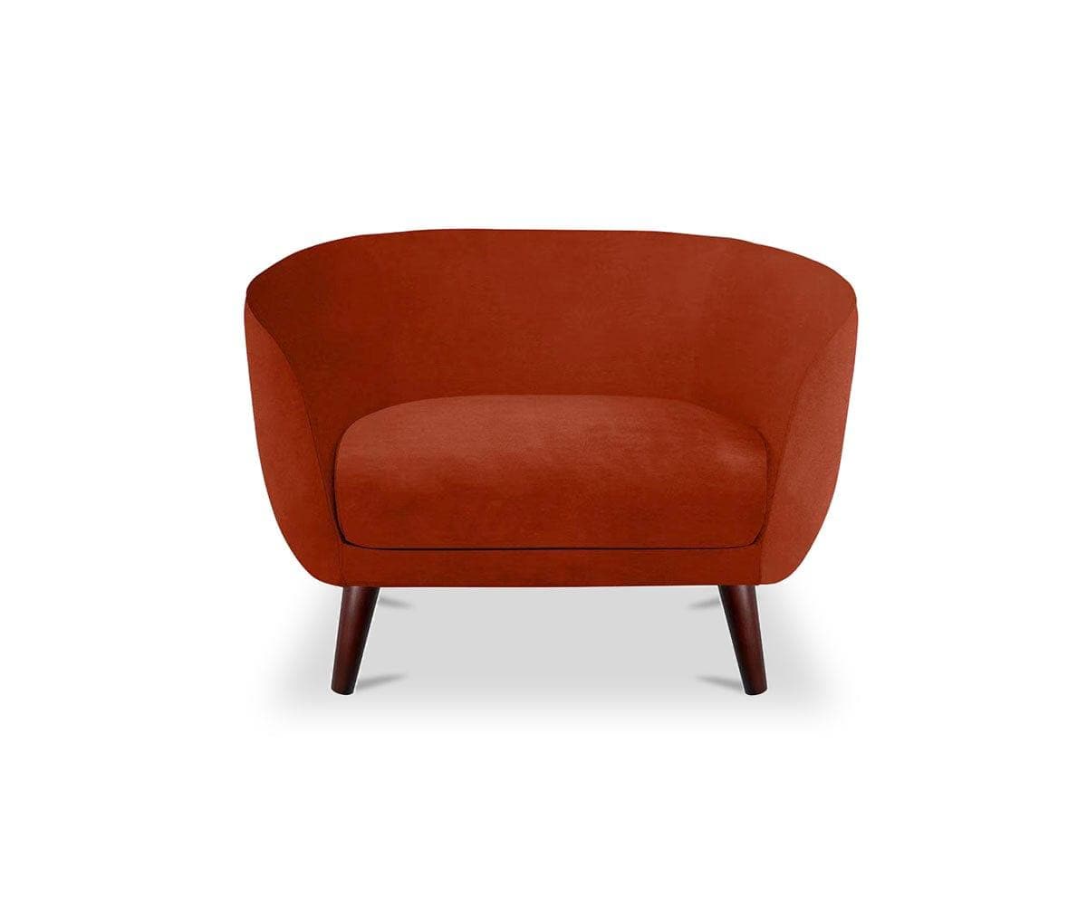 Red orange accent online chair