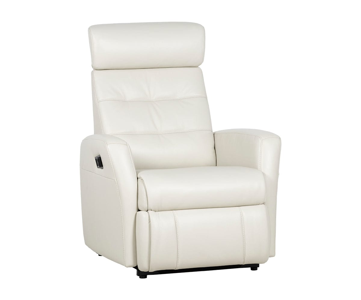 Electric Recliner Off White Leather Recliner Chair Linton Cream