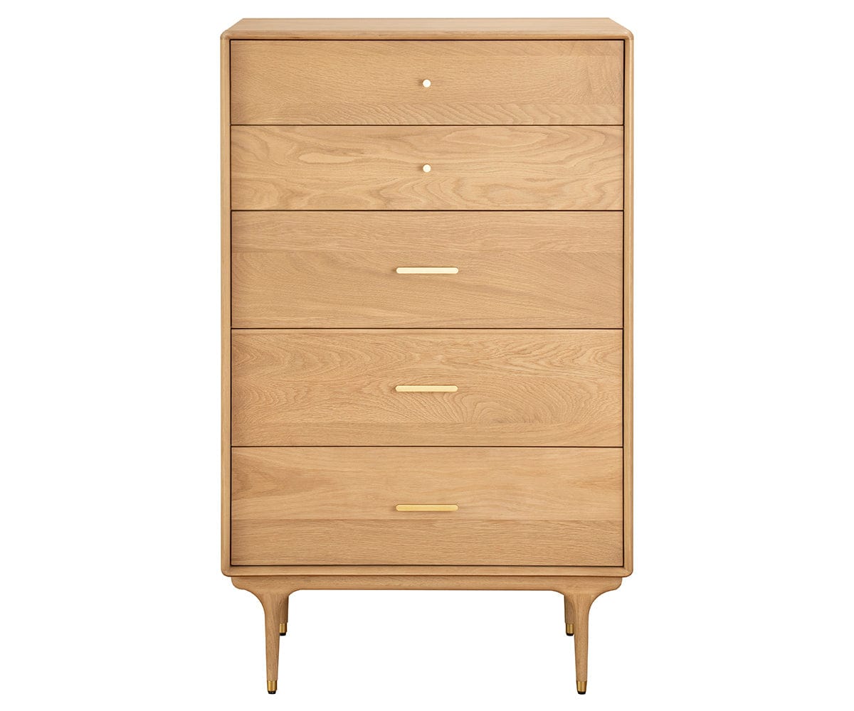 Hendrick High Chest II - White Oak - Dania Furniture