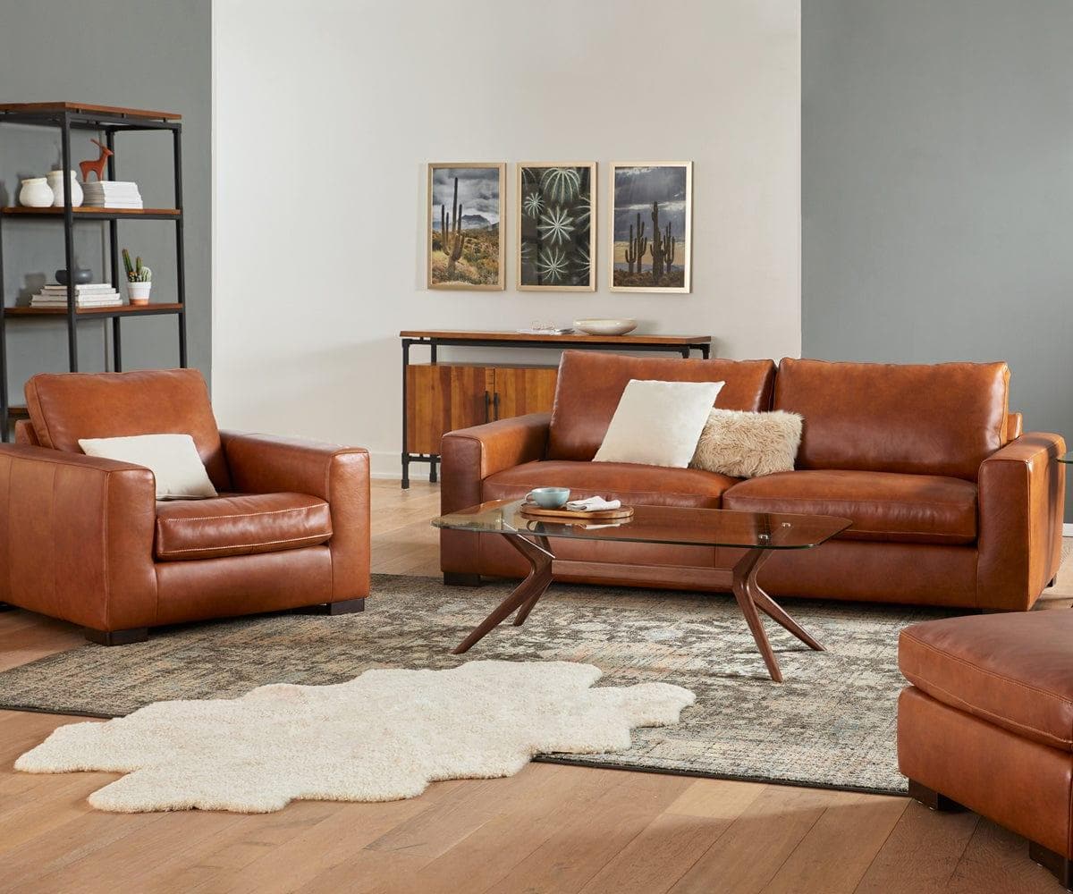 Braxten Leather Loveseat Dania Furniture