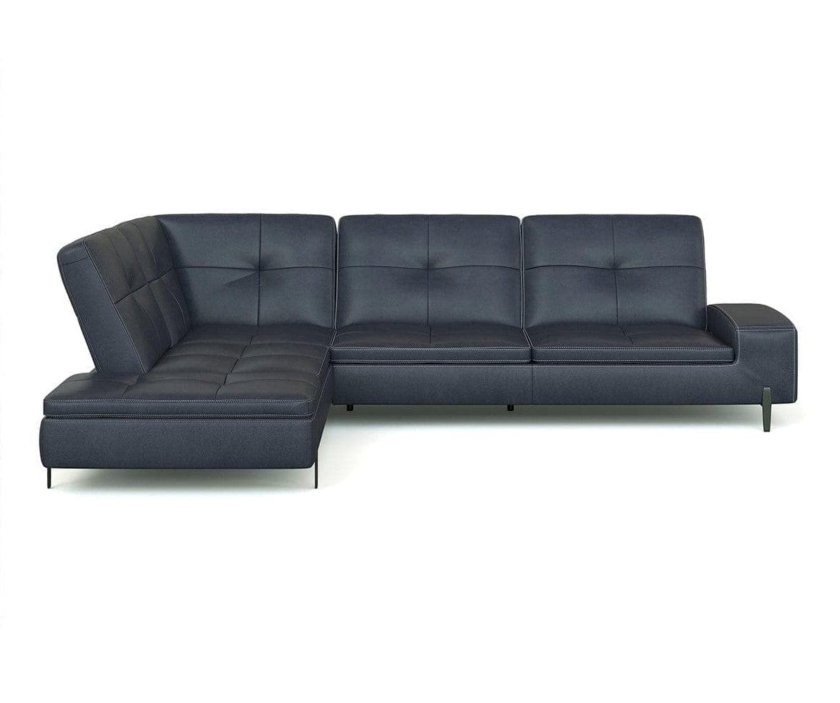 Santina Leather Left Sectional