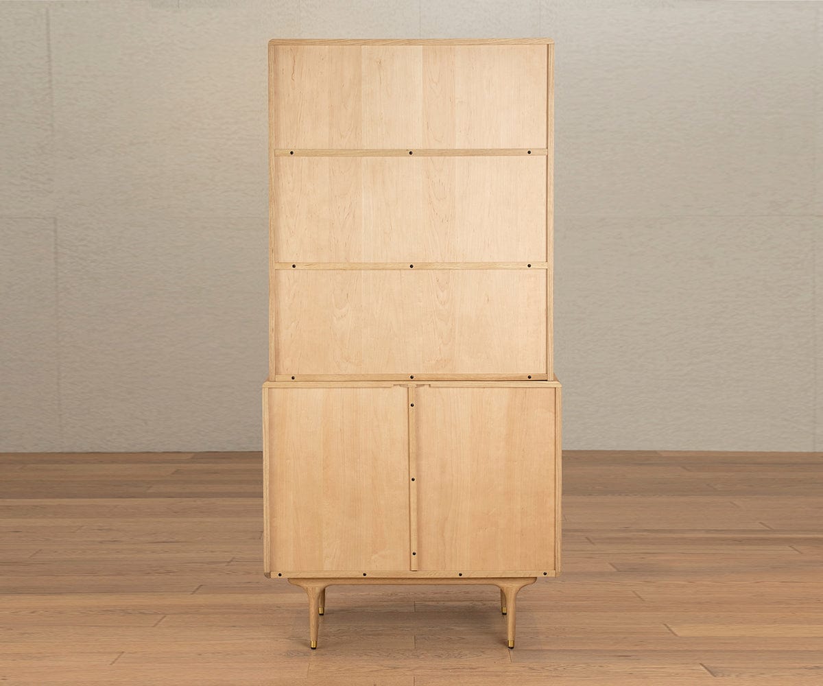 Hendrick High Cabinet II - White Oak - Dania Furniture