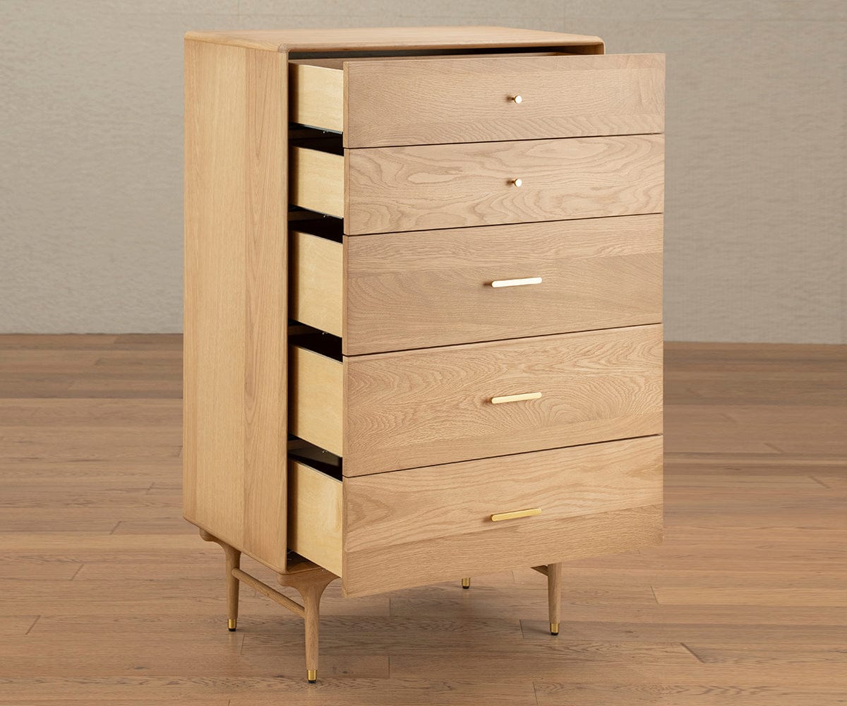 （ひろすけ）T-DEMAND豪華2点セット！ Hendrick High Chest - White Oak - Dania Furniture
