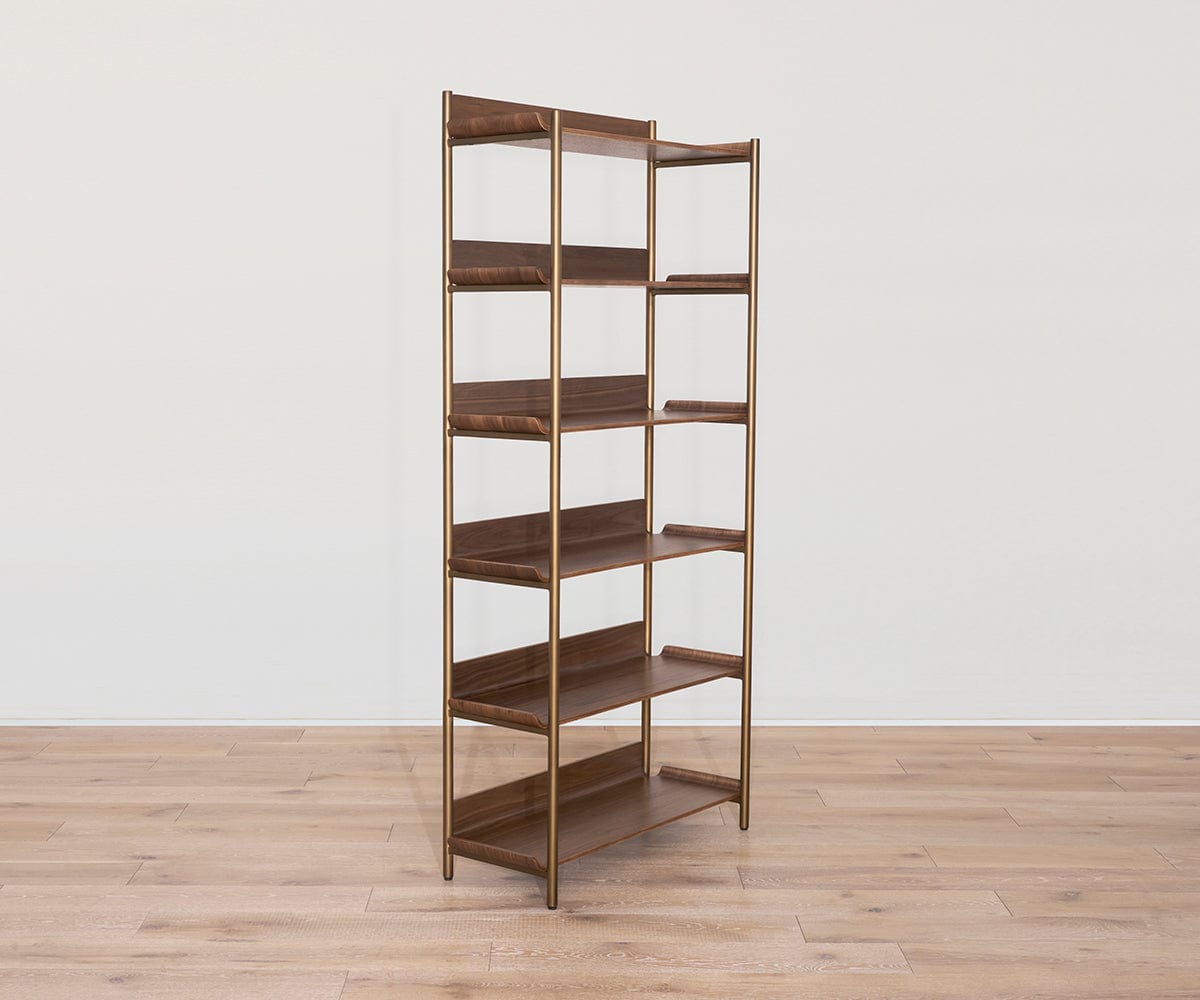 Freya 6 Shelves - Walnut - Dania Furniture