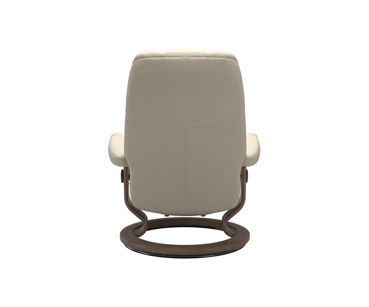 Stressless® Consul Recliner & Ottoman - Cream - Dania Furniture