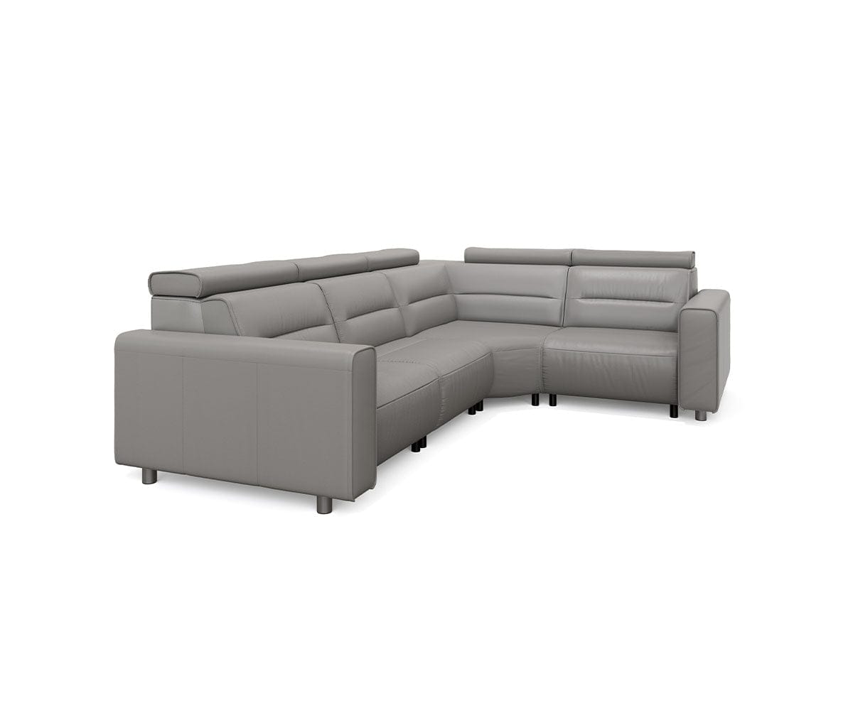 Stressless® Emily Leather Power Reclining Sectional - Small