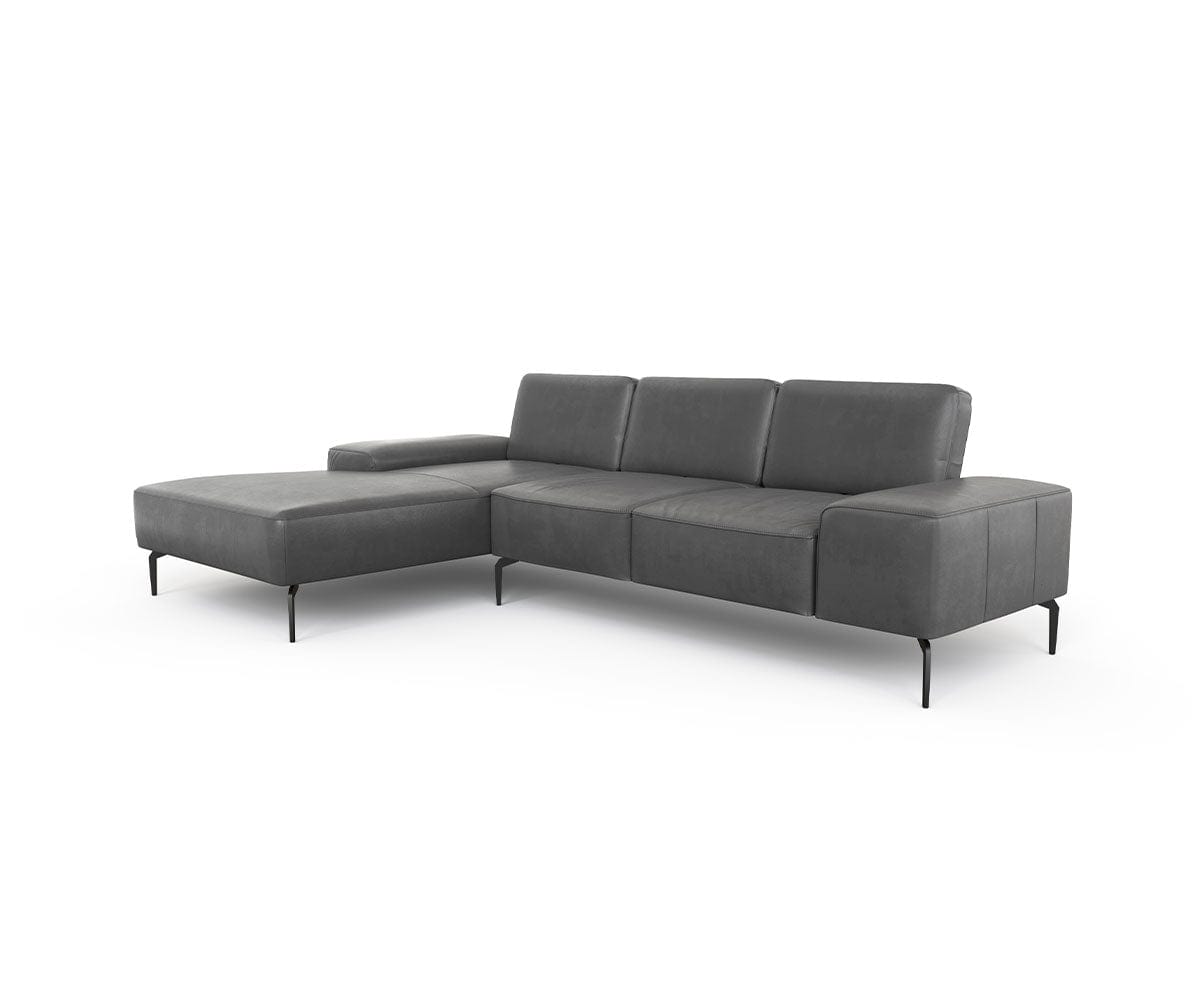 Anders Leather Left Chaise Sectional