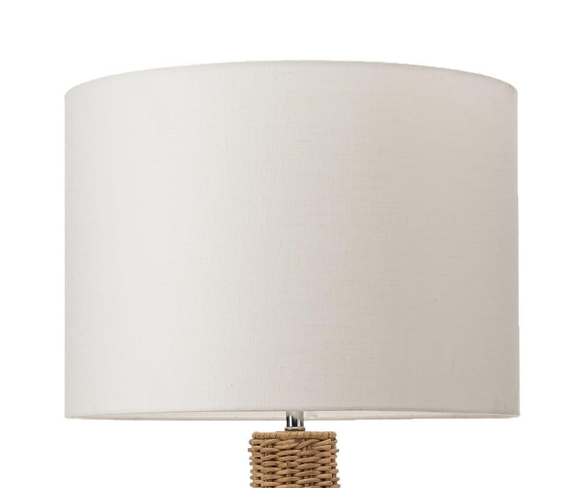 Basket weave store lamp