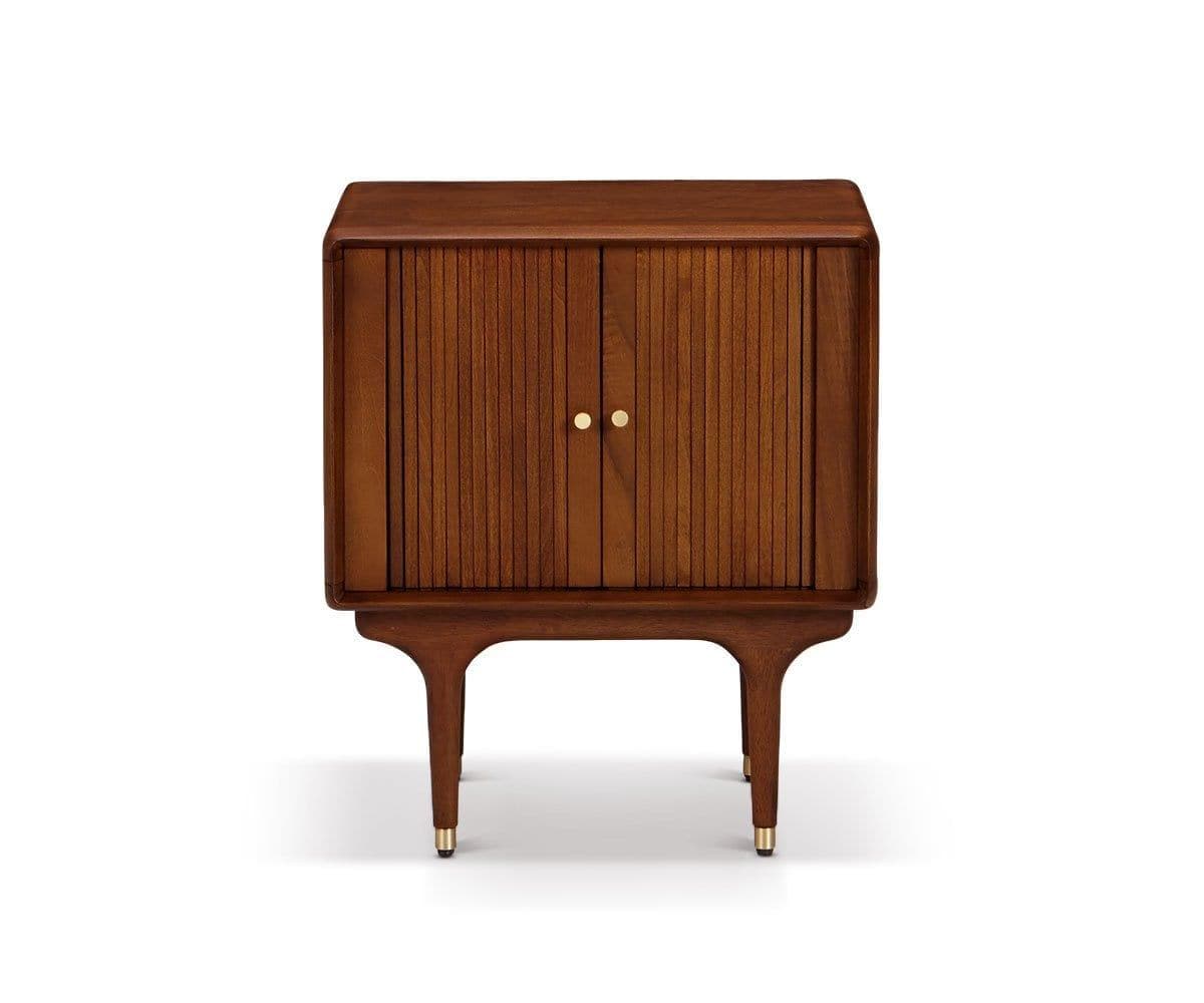 Hendrick Tambour Nightstand - Dania Furniture