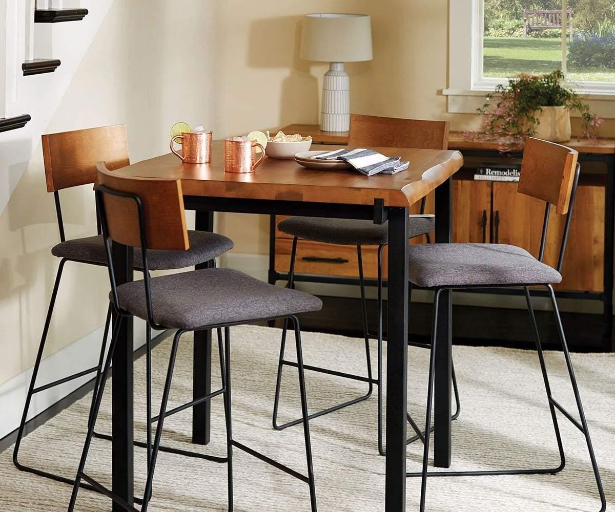 Table Design Using Square Bar Bar Height Square Farmhouse Table Bridger Square High Top Bar Table In